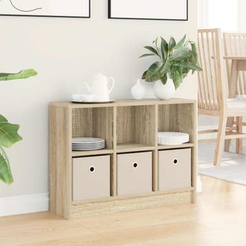 vidaXL Dressoir met lade Sonoma Eik 73,5 x 22,5 x 53,5 cm, Huis en Inrichting, Kasten | Dressoirs, Verzenden, Nieuw