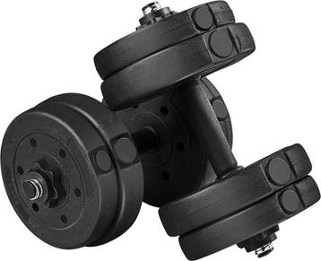 2dekans | Yaheetech verstelbare dumbbell set 2x 15 kg zwart, Ophalen of Verzenden