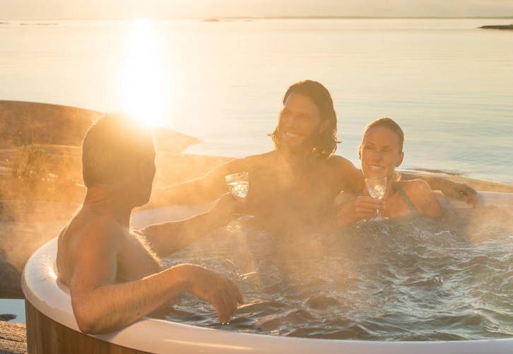 Skargards Rojal Hottub Ø190 | Geïntegreerde hot tub kachel, Jardin & Terrasse, Bains à remous et Spas, Enlèvement ou Envoi