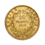 Gouden 20 Franc Napoleon III zonder krans - diverse