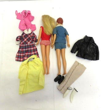Mattel - Barbiepop - Ricky, Skipper - 1960-1970, Antiek en Kunst