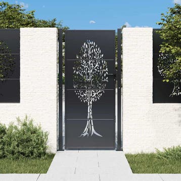 Design Poort Antraciet | Retour Deal | Nu 30% goedkoper, Tuin en Terras, Tuinpoorten, Verzenden, Nieuw, Looppoort, 150 tot 200 cm