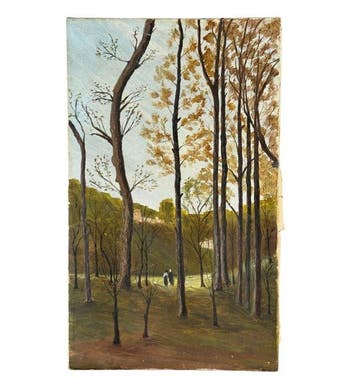 École italienne (XX) - Paesaggio con alberi