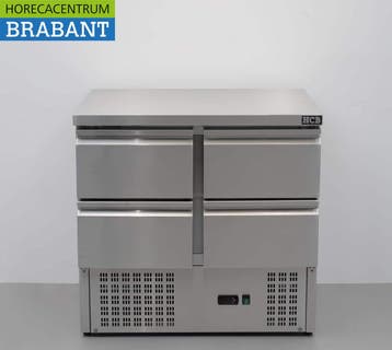 HCB RVS Koelwerkbank 4 laden 90 cm 230V Horeca, Ophalen of Verzenden, Nieuw in verpakking