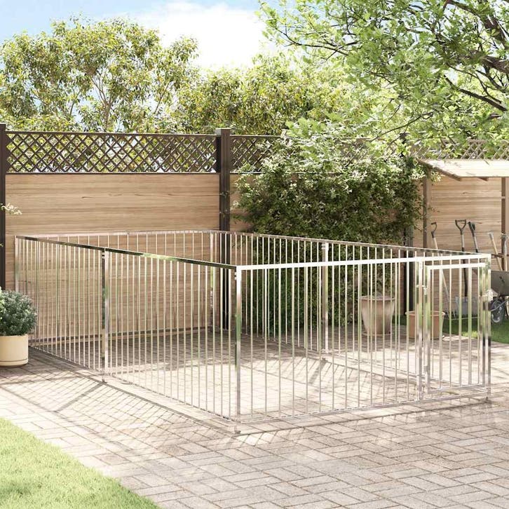 vidaXL Hondenkennel voor buiten 200x400x100 cm, Dieren en Toebehoren, Hondenbenches, Nieuw, Verzenden