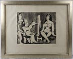 Pablo Picasso (1881-1973) - Peintre et Modèle avec une, Antiek en Kunst