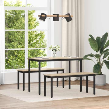 vidaXL Bank Sonoma Eiken 110 x 35 x 45 cm Bewerkt hout, Verzenden