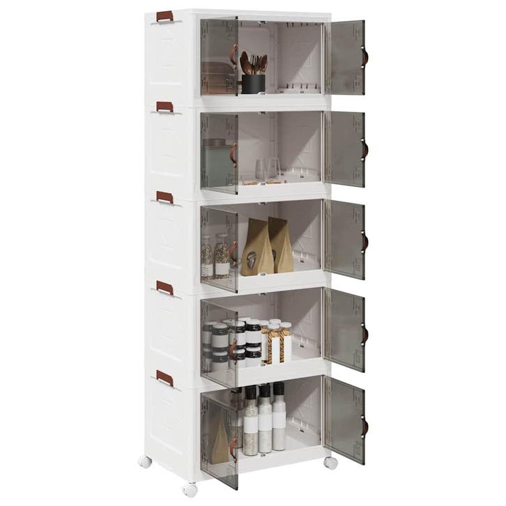 vidaXL Opbergbox stapelbaar met wielen 5-laags 75 L, Bricolage & Construction, Outillage | Outillage à main, Envoi