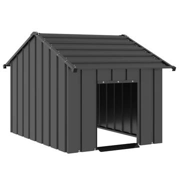 vidaXL Hondenhok met dak 83x130x85 cm gegalvaniseerd staal, Verzenden