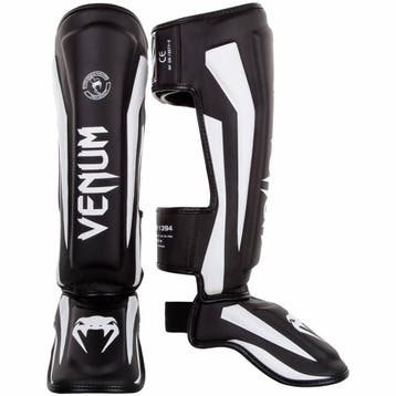 Venum Elite Kickboks Scheenbeschermer Zwart Wit, Verzenden, Nieuw, Overige