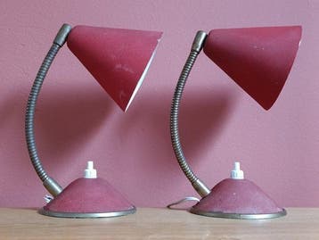 Lampe de table de chevet (2) - Métal, Laiton
