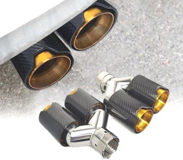 EMBOUT DÉCHAPPEMENT BMW LOOK M PERFORMANCE DORÉ CARBONE, Verzenden