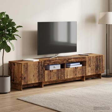 vidaXL 5-delige LED TV-kast Oud hout Bewerkt hout, Verzenden, Nieuw
