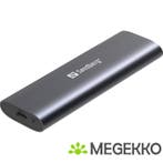 Sandberg USB 3.2 Case for M.2+NVMe SSD SDD-behuizing Zwart, Verzenden