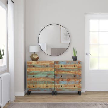 vidaXL Dressoirs 2 st 60x33x75 cm massief gerecycled hout, Verzenden