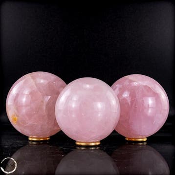 Rozenkwartsbollen-set – tijdloze elegantie in zachtroze