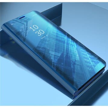 Huawei P30 Lite Smart Spiegel Flip Case Cover Hoesje Blauw, Verzenden