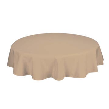 Tafelkleed Rond Sandalwood Bruin 163cm Ø - Treb SP, Huis en Inrichting, Verzenden, Nieuw, Overige kleuren, Tafelkleed of Tafelzeil