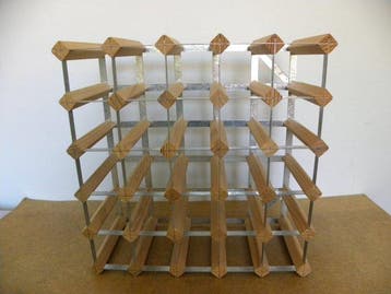 RTA - Wijnaccessoire - HOUT-METAAL - Wijnrek-hout-metaal-