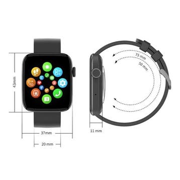 1.8 Smartwatch - Silicoon Bandje Fitness Sport Activity, Verzenden, Nieuw, Sanlepus
