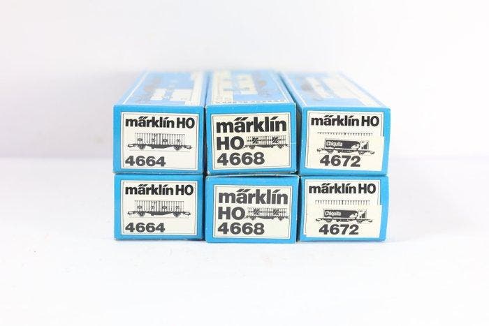 Märklin H0 - 4664/4668/4672 - Modeltrein goederenwagon (5) -, Hobby en Vrije tijd, Modeltreinen | H0