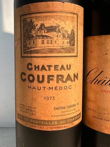 1973 Chateau Coufran 1974 Chateau Giscours 1983 Fort-Auvin, Verzamelen, Nieuw