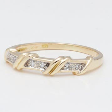 Bague - 18 carats Or jaune Diamant (Naturelle), Nieuw