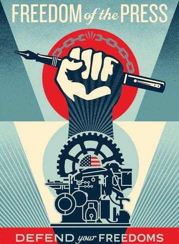 Shepard Fairey (OBEY) (1970) - DEFEND YOUR FREEDOMS ART
