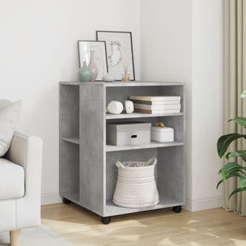 vidaXL Bijzettafel met wieltjes 55x60x78 cm bewerkt hout, Verzenden, Nieuw