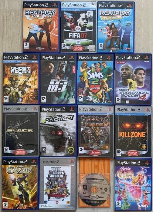 Sony - Playstation 2 (PS2) - 16 various PS2 Games [VG +, Games en Spelcomputers, Spelcomputers | Overige Accessoires