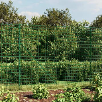 vidaXL Draadgaashek met grondankers 1,4x25 m groen, Verzenden, Nieuw