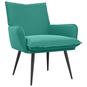 vidaXL Fauteuil Turquoise fluweel, Verzenden, Nieuw