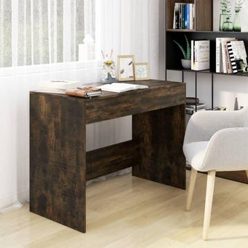 vidaXL Bureau 101x50x76,5 cm spaanplaat gerookt eikenkleurig, Huis en Inrichting, Verzenden, Nieuw