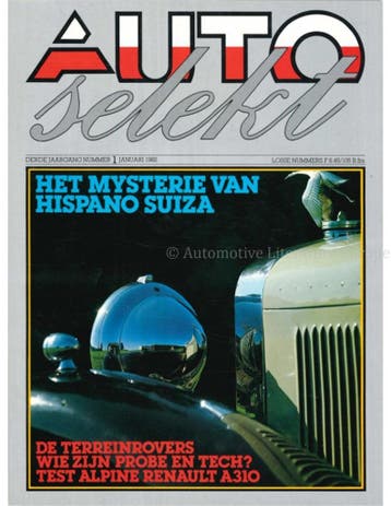 1982 AUTOSELEKT MAGAZINE 01 NEDERLANDS, Nieuw
