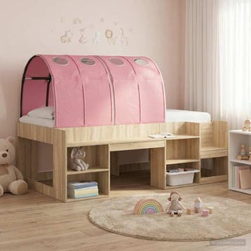 vidaXL Bed tunnel 2 st Roze Polyester, Verzenden