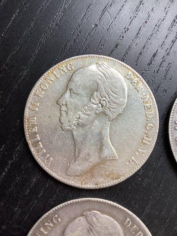 Nederland. Willem II. 2 1/2 Gulden 1845-1849 (Zonder