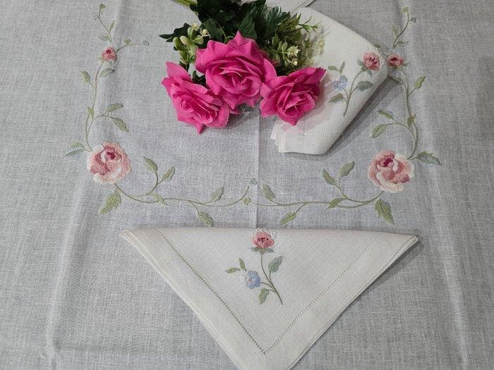 Tafelkleed - 280 cm - 185 cm, Antiek en Kunst, Antiek | Tapijten, Tafelkleden en Textiel