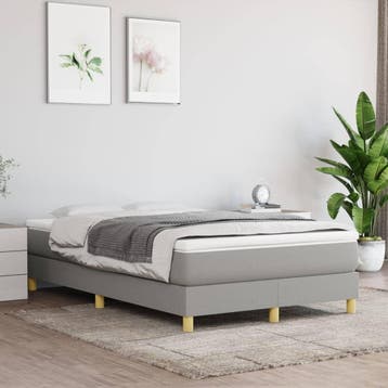 vidaXL Boxspring bed 120x200 cm stof lichtgrijs, Verzenden, Nieuw