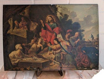Hollandse/Vlaamse School (XIX) - De opwekking van Lazarus