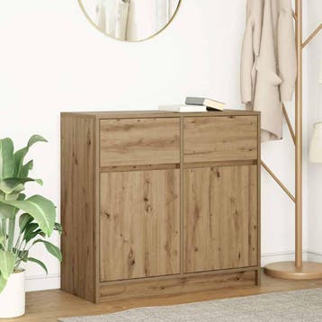 vidaXL Dressoir lade 80x34x76 cm spaanplaat artisanaal, Verzenden