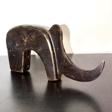 Abdoulaye Derme - sculptuur, LÉléphant en Arche - 10.5 cm -, Antiek en Kunst