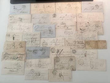 Frankrijk - Mooi lot van 30 klassieke brieven uit Frankrijk, Gestempeld