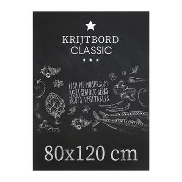 Krijtbord Classic 80x120 cm Verticaal en Horizontaal, Verzenden, Nieuw