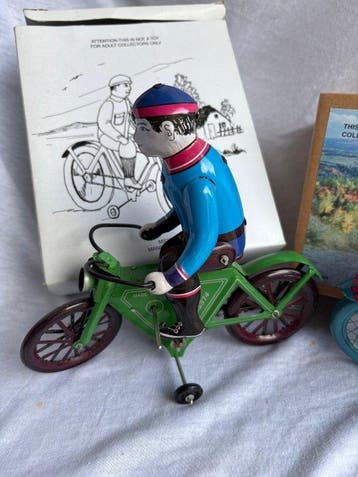 Blikken Speelgoed Motor & Fietser – 2 Mechanische Modellen