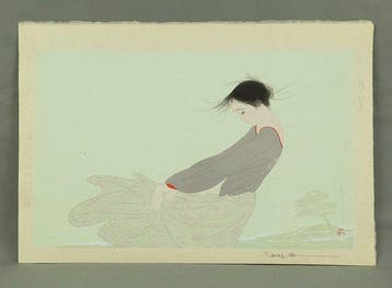 Original Woodblock Print - Kaze no Kanata  (Beyond
