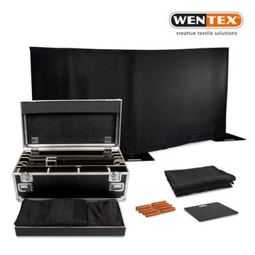 WENTEX® Pipe en Drape FOH kit - 18 meter systeem + gordijnen, Muziek en Instrumenten, Licht en Laser, Verzenden, Nieuw