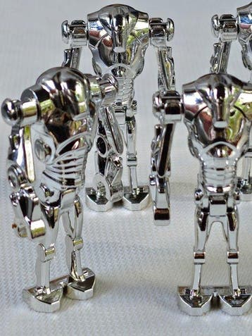 Lego Minifiguur - 10x Lego custom minifigure chrome silver !, Nieuw