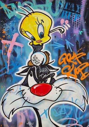 Hipo (1988) - Tweety & Sylvester: Tee Time - XL Unique Work