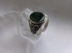 Argent, Onyx - Bague - Signet Art déco, Antiquités & Art