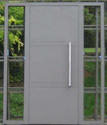 aluminium voordeur , buitendeur , deur 181 x 220 kwartsgrijs, Doe-het-zelf en Bouw, Deuren en Vliegenramen, Nieuw, Ophalen of Verzenden